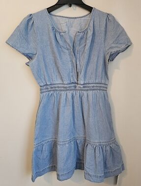 Cupshe Light Blue Denim Dress